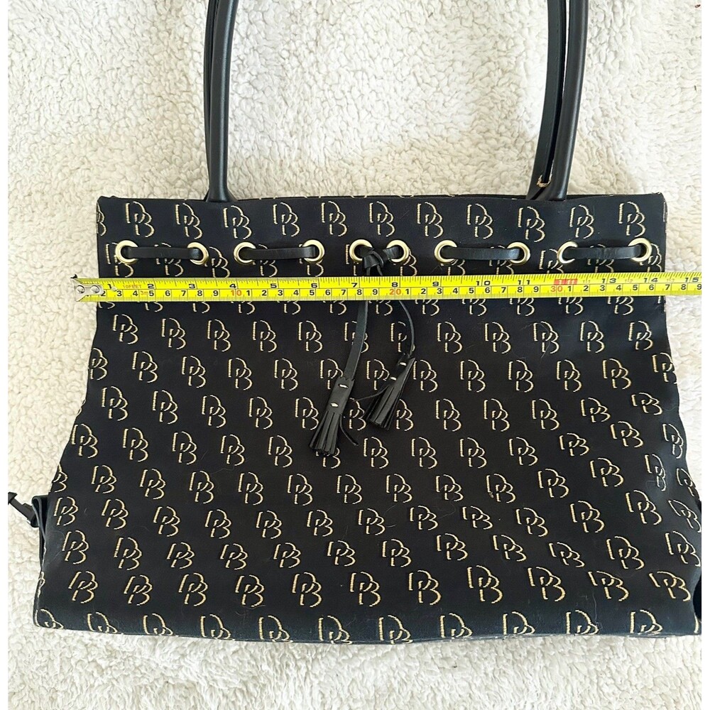 Dooney And Bourke Vintage Signature Shoulder Handbag Purse Monogram Gray Y2K - Picture 9 of 9